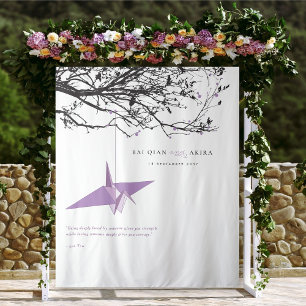Tenture Arrière-plan photo du Mariage de grue en papier Li