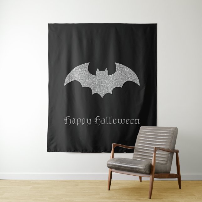 Tenture Arrière-plan photo Glittery Bat Halloween (En situation)