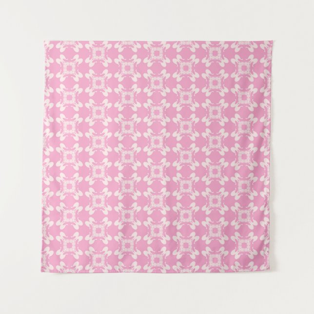 Tenture Arrière - plan rose, motif moderne sans couture. V (Devant)