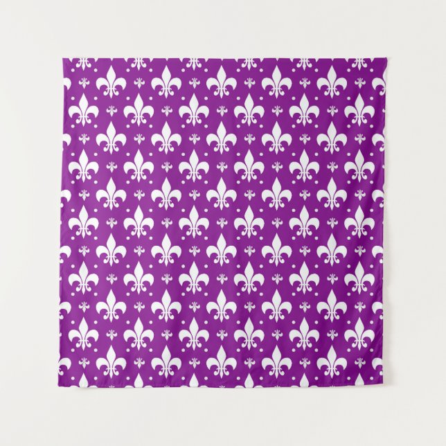 Tenture Arrière - plan violet Fleur-de-lis Design Motif (Devant)