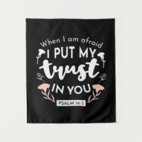 Art chrétien floral foncé - Psaume 56:3