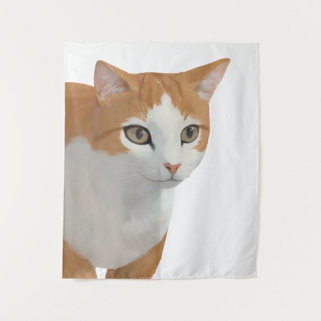 Tenture Art de chat roux adorable (Devant)