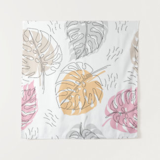 Tenture Art de dessin de ligne de monstère exotique