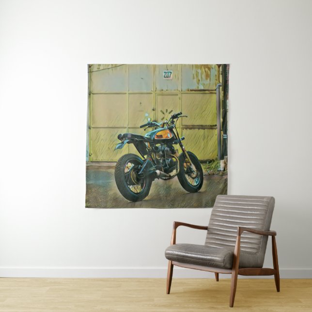 Tenture Art de moto vintage (En situation)