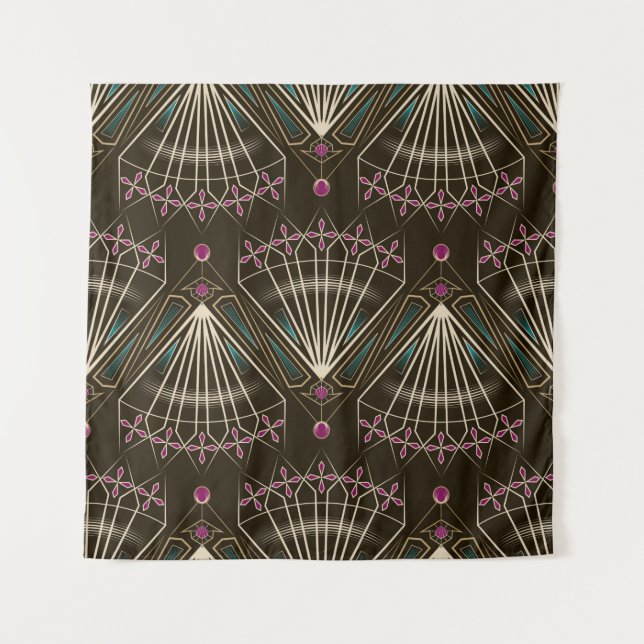 Tenture Art déco art motif ou nom (Devant)