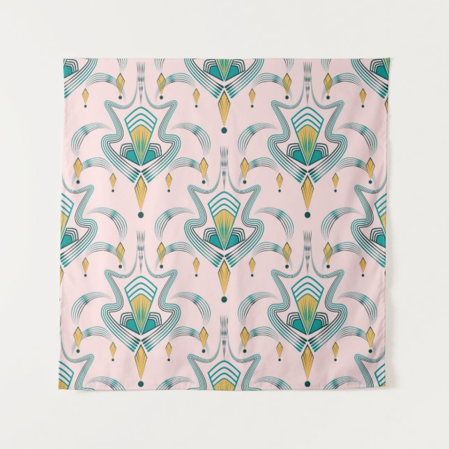 Tenture Art deco modern pattern graphic ornament. Abstract (Devant)