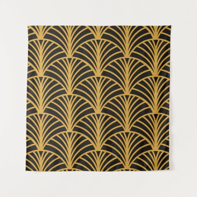 Tenture Art Deco pattern. decoration ornament.  (Devant)