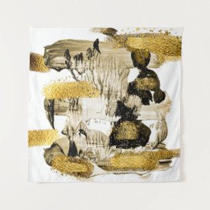 Tenture Art et Or. Couleur tendance avec peinture dorée et
