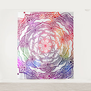 Tenture Art Mandala Vibrant Beau Chic Élégant Élégant