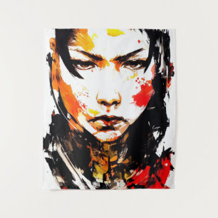 Tenture Art Martial Kung Fu Peinture Sauvage Esprit Libre