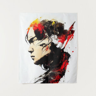 Tenture Art Martial Kung Fu Peinture Sauvage Esprit Libre