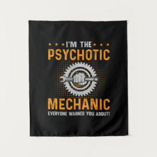 Tenture Art Mécanique Je Suis Le Mécanicien Psychotique