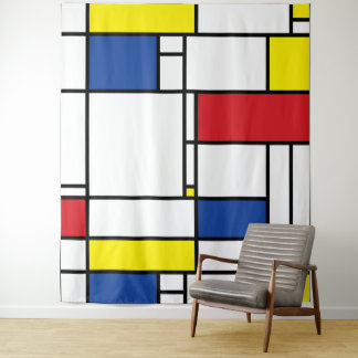 Tenture Art Moderne Géométrique Minimaliste De Stijl Mondr