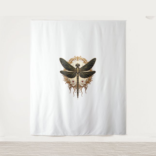 Tenture Art Nouveau Dragonfly Elegant Steampunk (Devant)