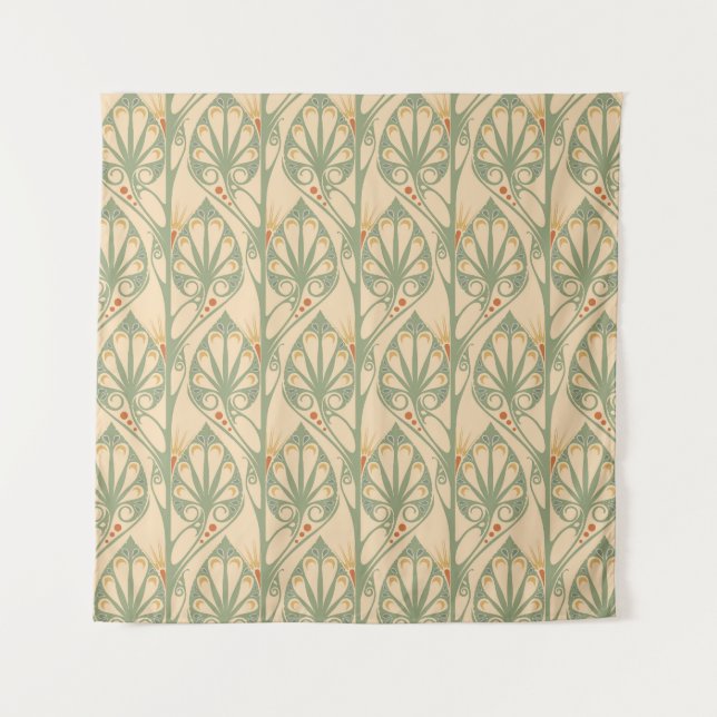 Tenture Art Nouveau, Retro Fond d'écran design. (Devant)