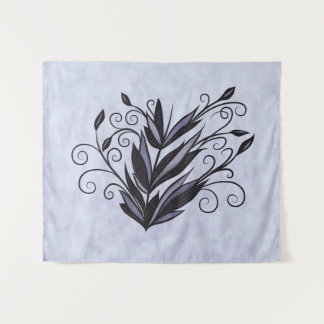 Tenture Art Plante gothique - Flore noire et violette