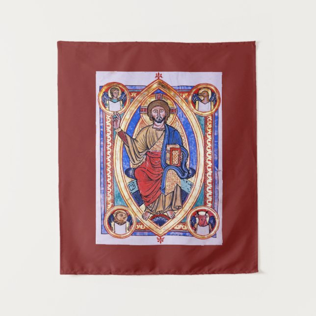 Tenture Art religieux chrétien Christ en Majesté (Devant)