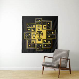 Tenture Art tribal africain abstrait