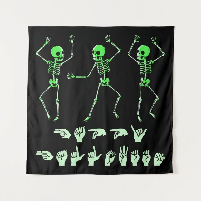 Tenture ASL Halloween Joyeux I - Saison Éffrayante (Devant)