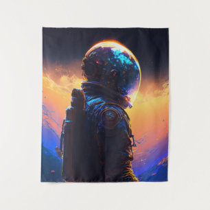 Tenture Astronaut World Discovery Peinture Univers Humain