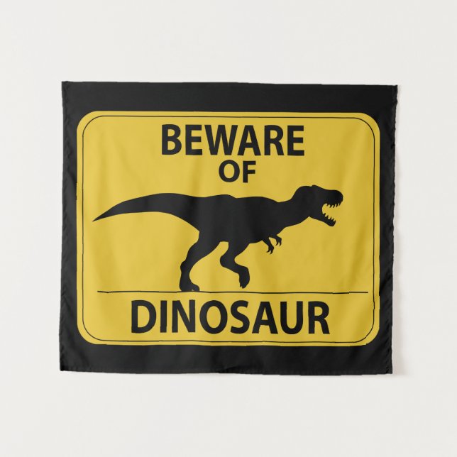 Tenture Attention aux dinosaures (Devant (Horizontal))