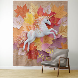 Tenture Attrapez Votre Licorne Magique d'Automne aux Teint
