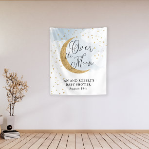 Tenture Au-dessus de la lune, Parties scintillant or Baby 