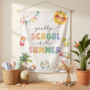 Tenture Au revoir l'école, bonjour la fête d'été