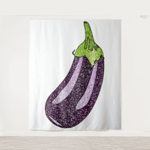 Tenture Aubergine Pailletée