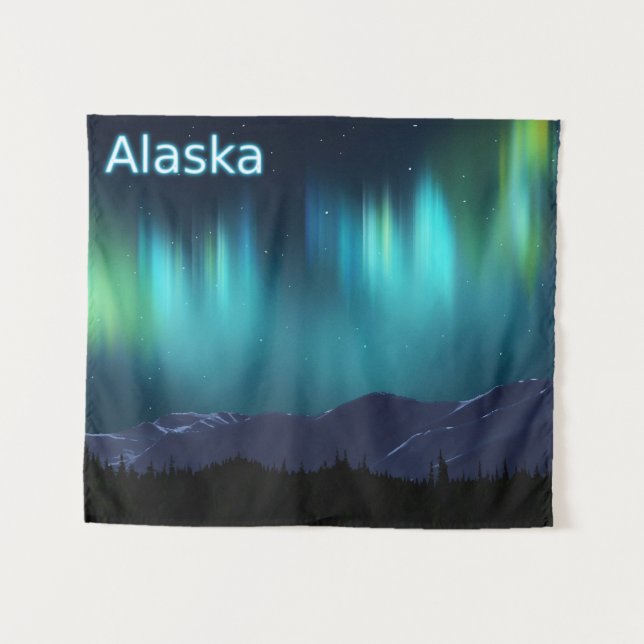 Tenture Aurora Borealis - Alaska (Devant (Horizontal))