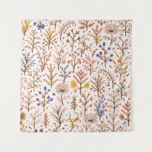 Tenture Automne Floral Motif sans couture. Doodle Plante,