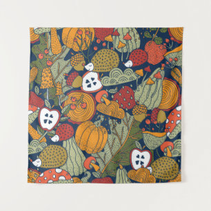 Tenture Automne, pois, vintage, motif sans soudure.