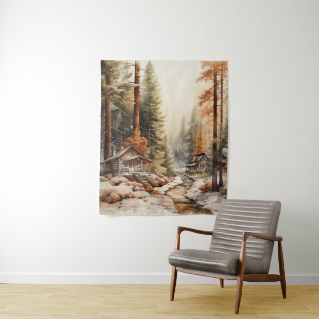 Tenture Automne Rustique (En situation)