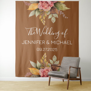 Tenture Automne Terracotta Automne Boho Floral Mariage