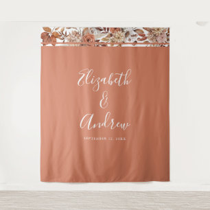 Tenture Automne Terracotta Boho Mariage Photo