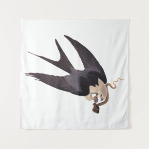 Tenture Avaler Queue Hawk avec Serpent Vintage Audubon