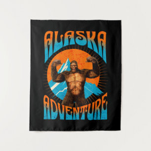 Tenture Aventure rétro Sasquatch de montagne en Alaska