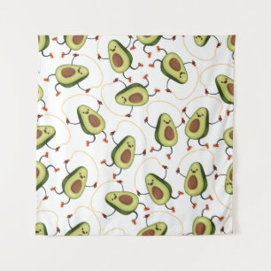 Tenture Avocado Fitness : Motif Vintage mignon