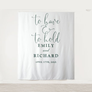 Tenture Avoir Et Tenir Une Photo Mariage Emerald