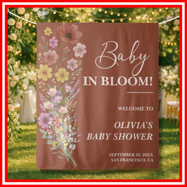 Tenture Baby en Fleur Baby Shower (Créateur téléchargé)
