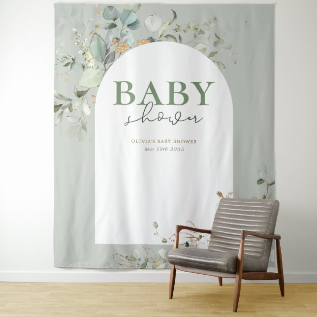 Tenture Baby in Bloom Botanical Eucalyptus Contexte (En situation)