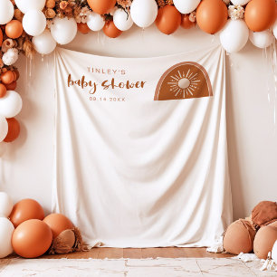 Tenture BABY SHOWER arc-en-ciel TINLEY Boho Terracotta