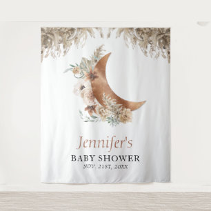 Tenture Baby shower Boho Terracotta
