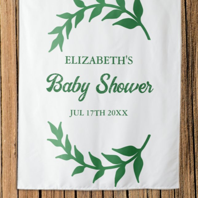 Tenture Baby Shower Chic Végétal (Créateur téléchargé)