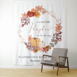 Tenture Baby shower Citrouille en terre cuite - Fond photo