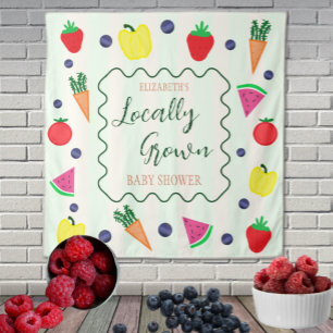 Tenture Baby shower de marché des fermiers cultivés locale
