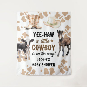 Tenture Baby shower de rodéo Little Cowboy