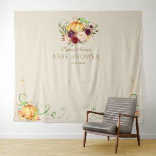 Tenture Baby Shower de Thanksgiving Charm Little Pumpkin