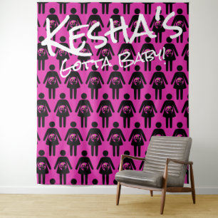 Tenture Baby Shower Hip Hop Fond de photo avec icône de fe