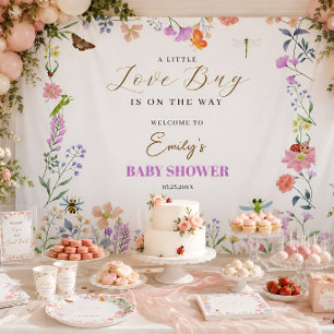 Tenture Baby Shower Petit Insecte de l'Amour